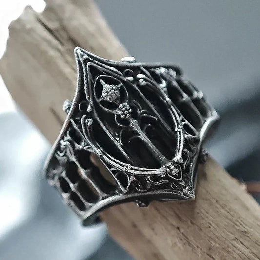 Classical Gothic Vintage Castle Ring – Personalized Festival Fashion Jewelry