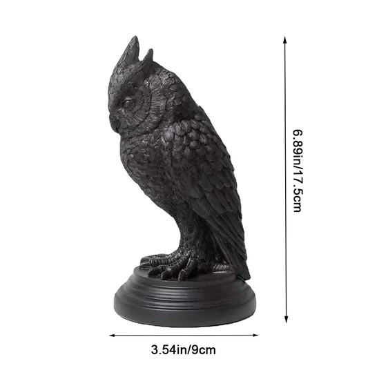 Gothic Crow & Owl Candle Holder – Retro Black Resin Candlestick for Halloween & Home Decor