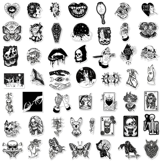 50PCS Gothic Stickers – Waterproof & Colorproof Aesthetic Decals
