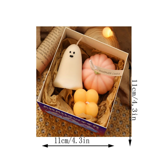 Halloween Ghost & Pumpkin Aromatherapy Candle Set – Cute Halloween Décor & Gift