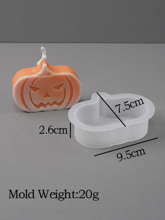 Halloween Pumpkin & Ghost Silicone Candle Mold – DIY Soap, Resin, Plaster Craft Mould