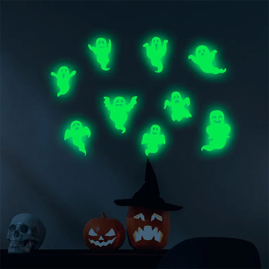 Luminous Skull Wall Stickers for Kids Room Bedroom Decor – Glow in the Dark Earth Design