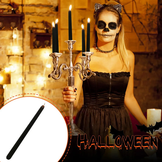 Halloween Bleeding Taper Candles – Dripping Blood Effect (2pcs Set)
