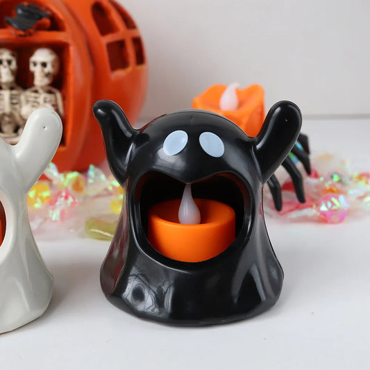 2024 New Halloween Ghost Lamp with LED Flameless Candles – Decorative Party & Horror Atmosphere Prop