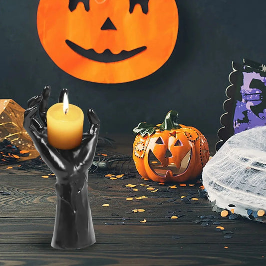 Demon Hand Candle Holder – Wall-Mounted Gothic Sculpture for Halloween Decor
